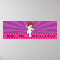 Karate Kid Girl Purple Rays Poster Purple Belt