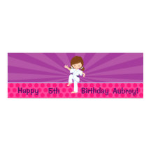 Karate Kid Girl Purple Rays Poster Purple Belt