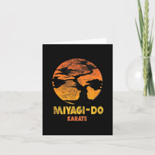 Karate Kid Miyagi Do Sunset Illustration Card