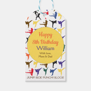 Karate Kids Birthday Party Favour Tags
