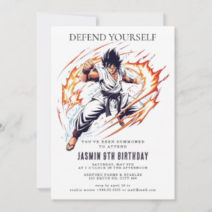Karate Kids Birthday Party Invitation