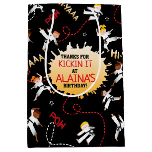 Karate Kids Taekwondo Children Birthday Party Gift Medium Gift Bag