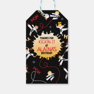 Karate Kids Taekwondo Children Birthday Party Gift Tags