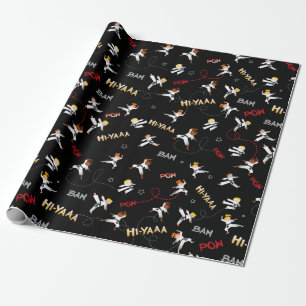 Karate Kids Taekwondo Children Birthday Party Gift Wrapping Paper
