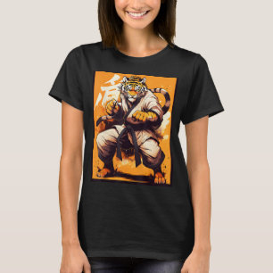 Karate King Graphic With a Tiger Karate Warrior De T-Shirt