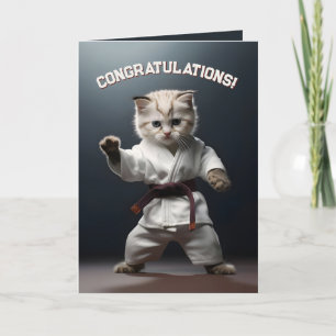 Karate Kitten Thank You Card