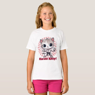 "Karate Kitty" feline warrior T-Shirt