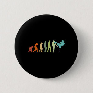 Karate Kung-Fu Evolution Kickboxer Muay Thai MMA 6 Cm Round Badge