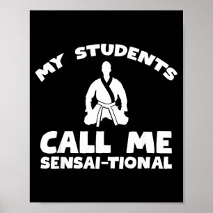 Karate Kung Fu Sensai Teacher - Martial Arts Poster