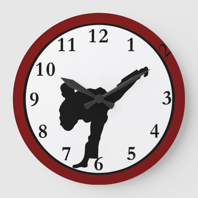 Karate Large Clock (Front)