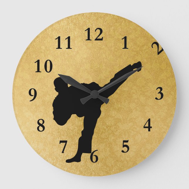 Karate Large Clock (Front)