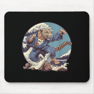 Karate Leopard Motif Taekwondo Jiu-Jitsu MMA Mouse Mat