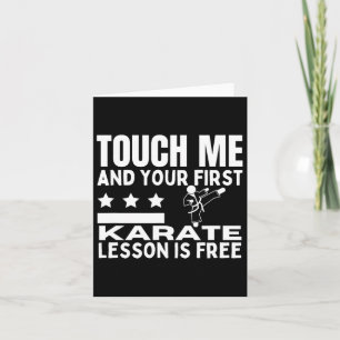 Karate Lesson For Free Coach Funny Karateka  Card