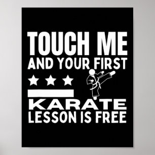 Karate Lesson For Free Coach Funny Karateka  Poster