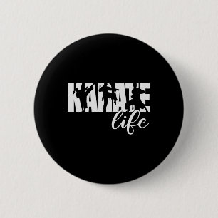 Karate Life Artwork Martial Arts Black Belt Crew Y 6 Cm Round Badge