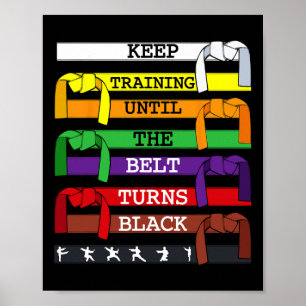 Karate Lover Coach Keep Training Until The Belt Tu Poster