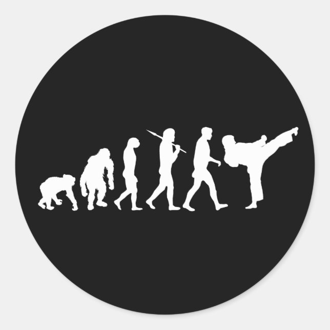 Karate lovers Dojo training gift Classic Round Sticker (Front)