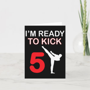 Karate Lovers Gift Boys Birthday Kids Kick 5  Card