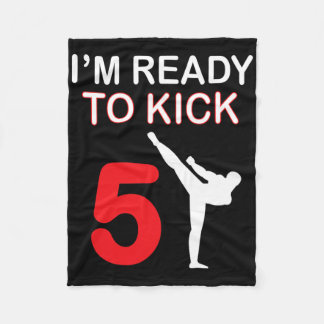 Karate Lovers Gift Boys Birthday Kids Kick 5  Fleece Blanket