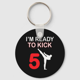 Karate Lovers Gift Boys Birthday Kids Kick 5 Key Ring