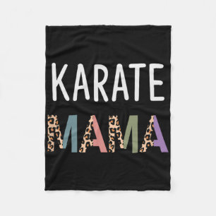 Karate Mama Martial Art Women Gift - Funny Karate Fleece Blanket