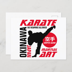 Karate Man Postcard