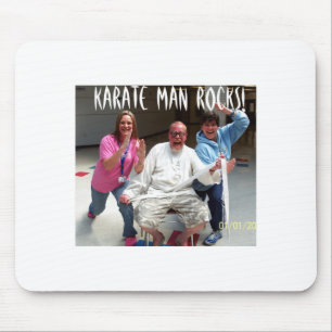 Karate Man Rocks T Shirt Mouse Mat