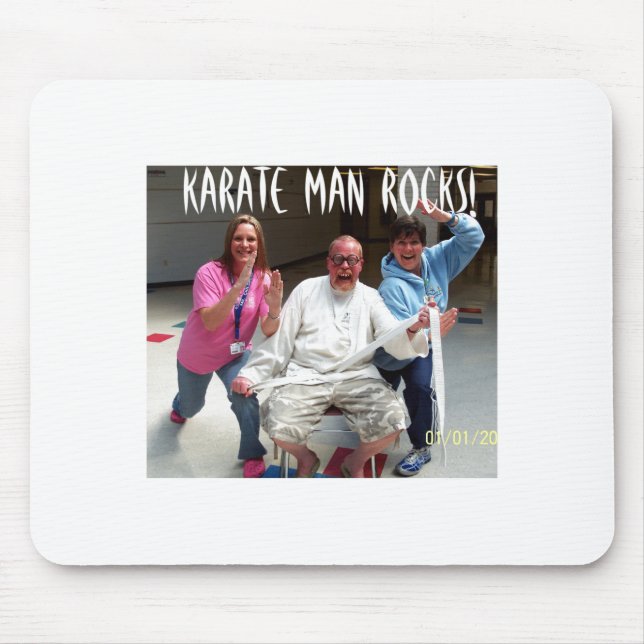 Karate Man Rocks T Shirt  Mouse Mat (Front)