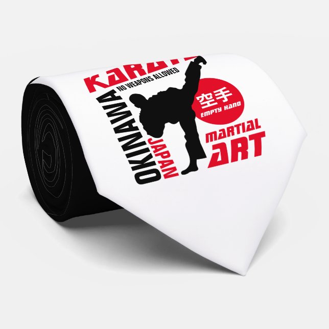 Karate Man Tie (Rolled)