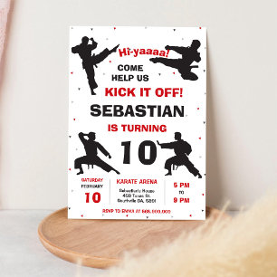 Karate Martial Arts Boys Birthday Invitation