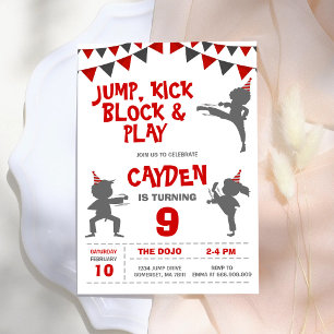 Karate Martial Arts Boys Birthday Invitation
