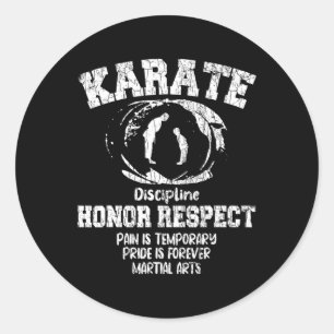 Karate Martial Arts Definition Funny Black Belt Gr Classic Round Sticker