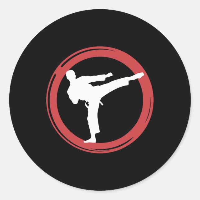 Karate Martial Arts Essence  Classic Round Sticker (Front)