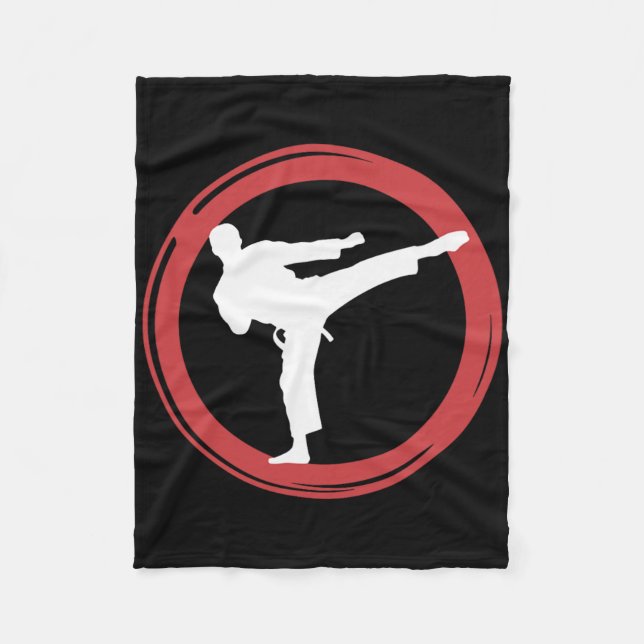 Karate Martial Arts Essence  Fleece Blanket (Front)