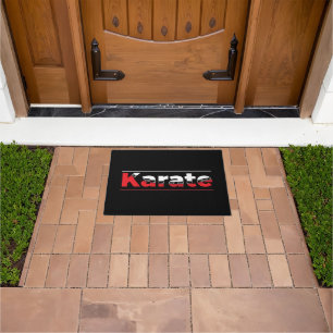 Karate Martial Arts Geometric Typography Arch Doormat