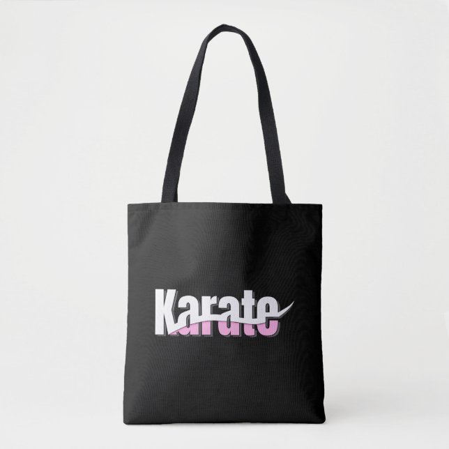 Karate Martial Arts Girly Pink Tote Bag (Front)