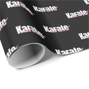 Karate Martial Arts - Modern Girly Swish Wrapping  Wrapping Paper
