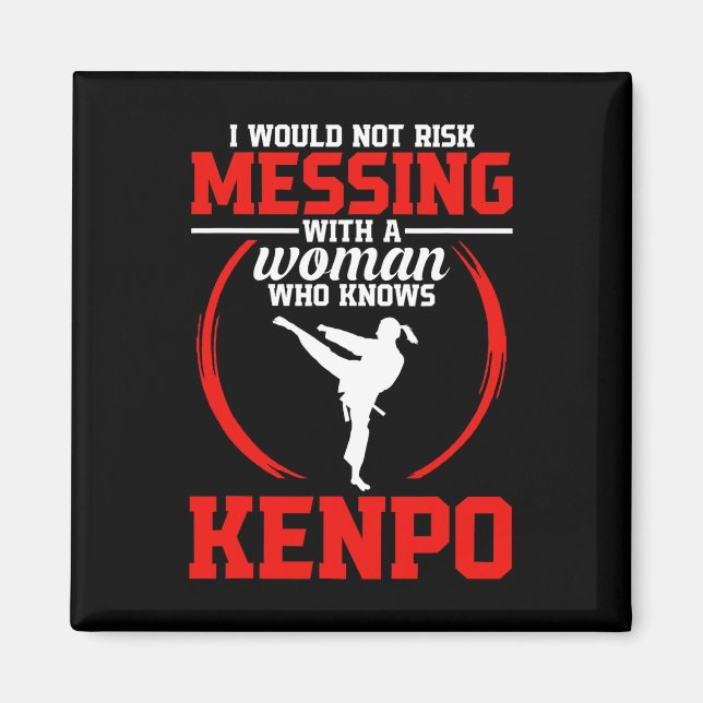 Karate Martial Arts Not Risk Kenpo School Fighter  Magnet (Front)