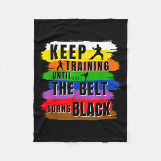 Karate Martial Arts Quotes Martial Artists Black Fleece Blanket