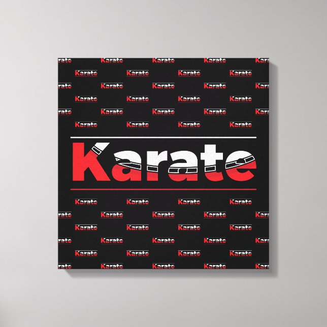 Karate Martial Arts Red Canvas Print (Front)