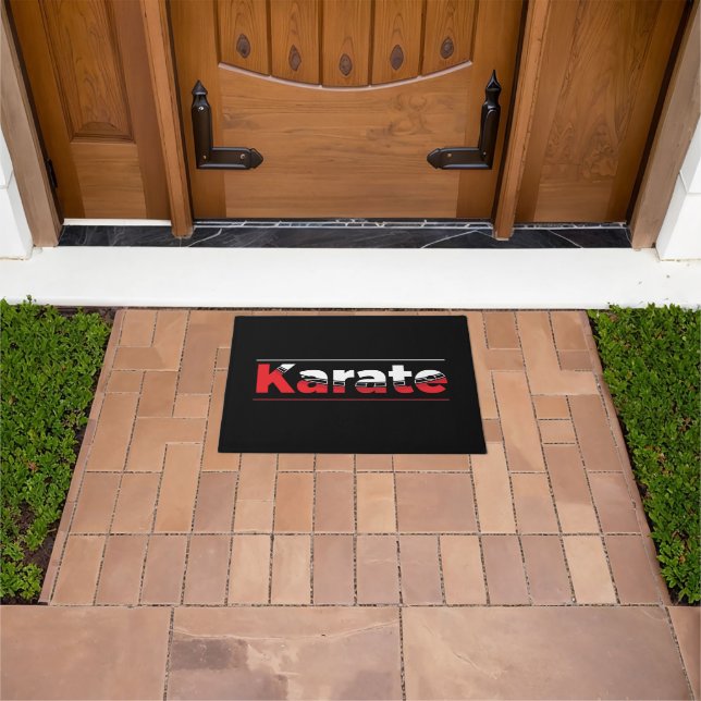 Karate Martial Arts Red Doormat (Outdoor)