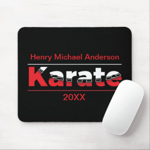 Karate Martial Arts Red Mouse Mat