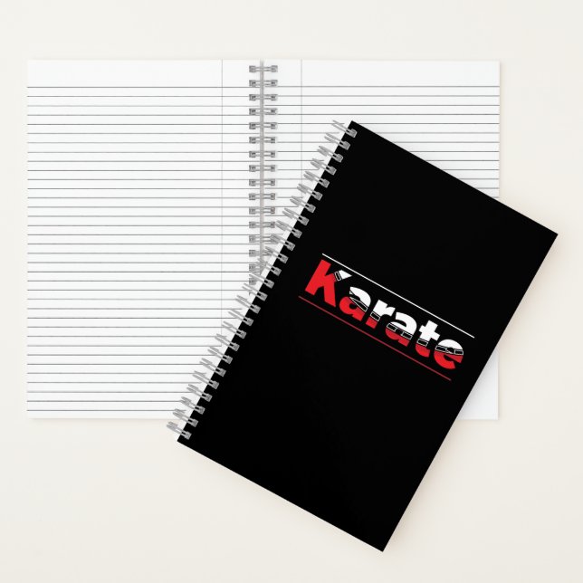 Karate Martial Arts Red Notebook (Inside)