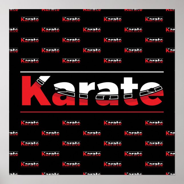 Karate Martial Arts Red Poster (Front)