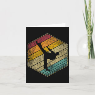 Karate Martial Arts Retro Style Vintage 70s 80s 90 Card