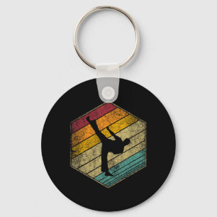 Karate Martial Arts Retro Style Vintage 70s 80s Key Ring