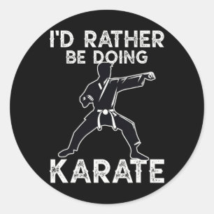 Karate Martial Arts Training Funny Karate Graphic Classic Round Sticker