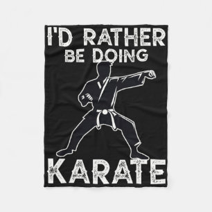 Karate Martial Arts Training Funny Karate Graphic Fleece Blanket