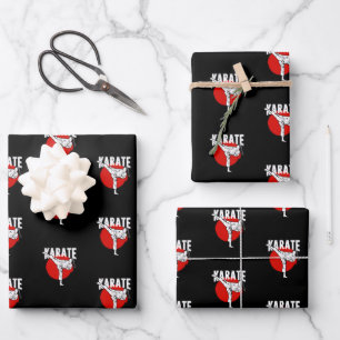 Karate Martial Arts Woman Girl Gift Wrapping Paper Sheet
