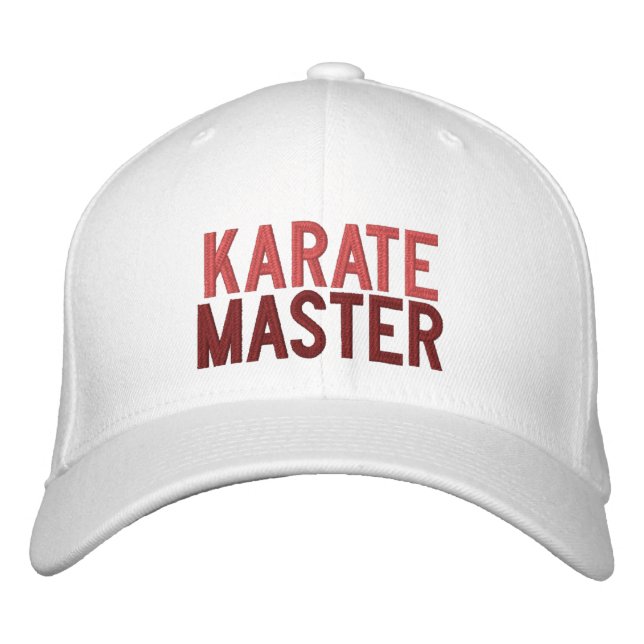 karate Master Embroidered Baseball Cap (Front)